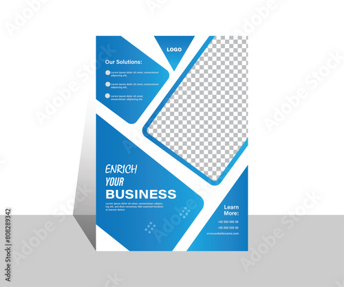 Simple abstract flyer design template
