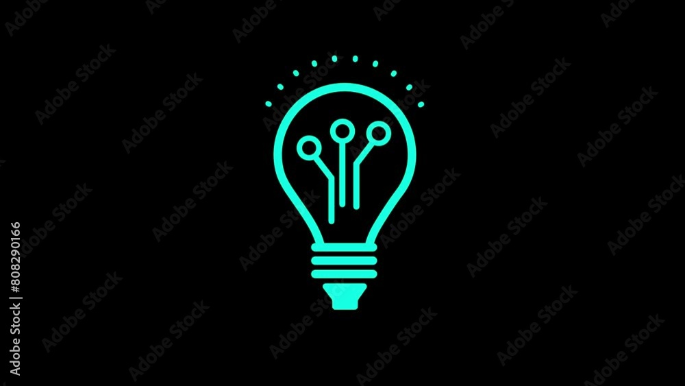 Idea generation white line animation. Light bulb with rotating gears inside animated icon. Idea generation white line animation. Light bulb with rotating gears inside animated icon.