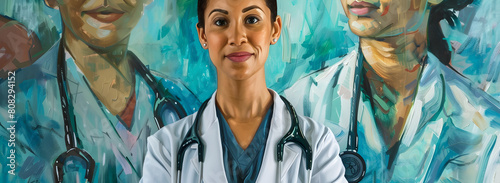 Portrait of a Lady Doctor Healthcare Professional at Work, Portrait of a Lady Doctor Confident Female Physician