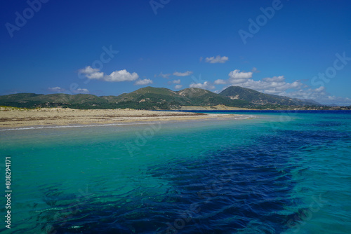 Marathonisi island   popular touristic destination and turtle nesting spot