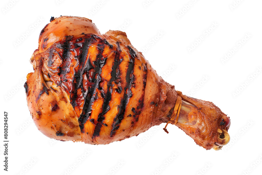 grilled chicken isolated on transparent or white background PNG