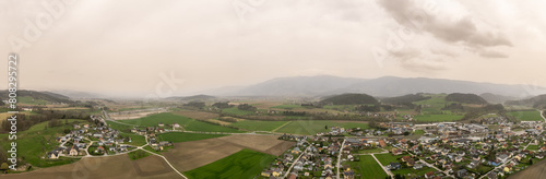 Drohnenbild Saharastaub im Lavanttal photo