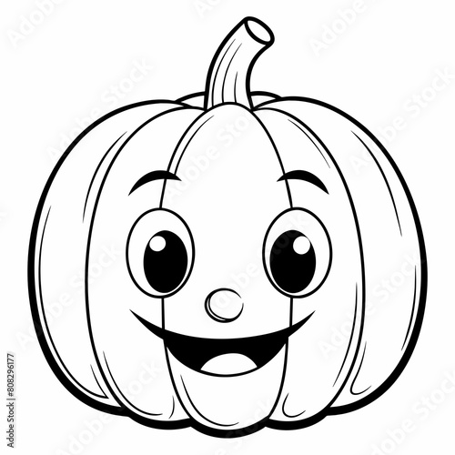 pumpkin cartoon vector illustration