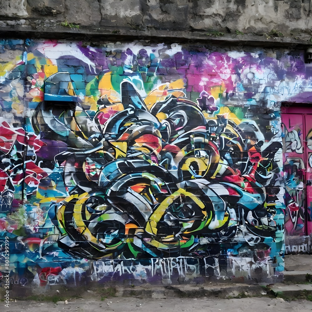 Obraz premium Urban wall graffiti