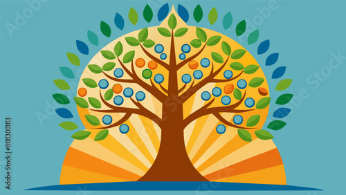 This tree was more than just a physical being it was a spiritual guide a symbol of enlightenment.. Vector illustration