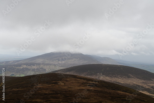 View to Blackstairs mountains range  Leinster mount  Knockroe Mountain  Knockroe  Co. Carlow  Ireland