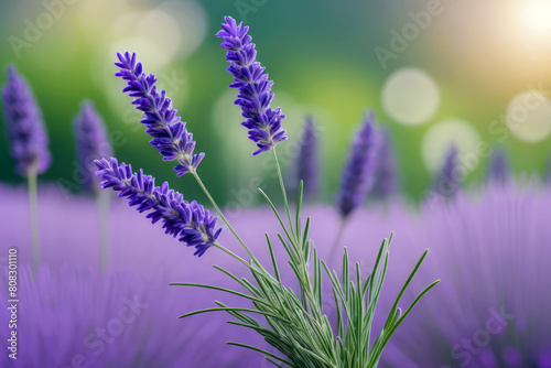 lavender flowers in the garden  herbal aromatherapy bokeh background 
