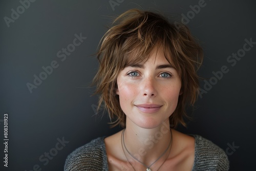 Close Up of Person Wearing Necklace photo