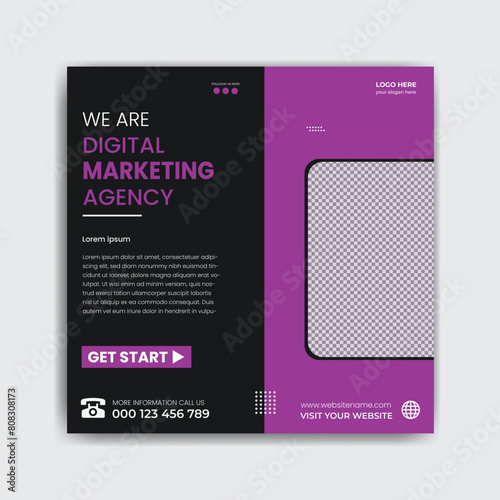 Digital marketing agency and corporate social media post template