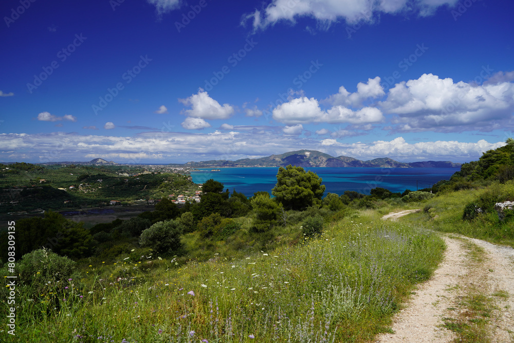 panorama from Limni Keriou and Marathonisi islands panorama from Limni Keriou and Marathonisi islands
