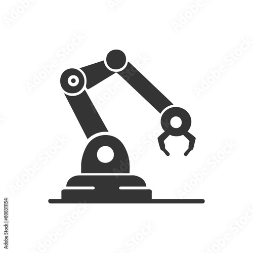 robotic arm icon illustration.