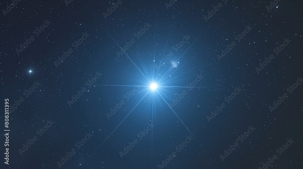 brightest Sirius star shines in the night sky, illuminating the darkness with its radiant glow brightest Sirius star shines in the night sky, illuminating the darkness with its radiant glow