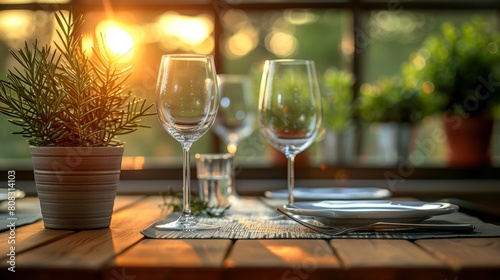 Provides table setting  goblets  cutlery and glassware