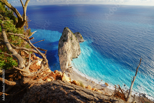 Mizithrès rocks panoramic viewpoint in Zakynthos  photo