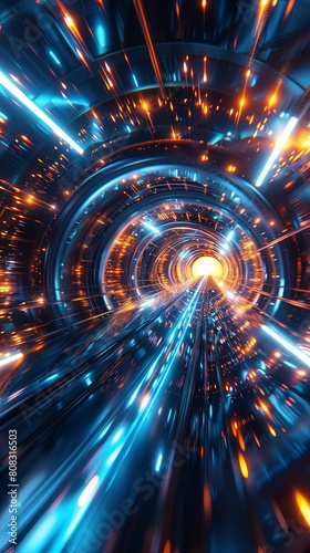A tunnel with a bright light at the end