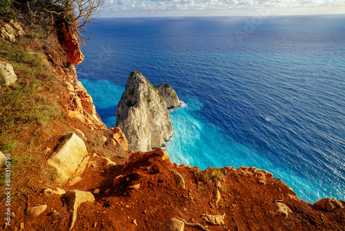 Fototapeta Naklejka Na Ścianę i Meble -  Mizithrès rocks panoramic viewpoint in Zakynthos 