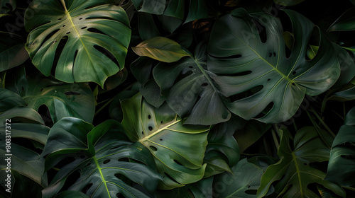 monstera green leaves  © Clemency