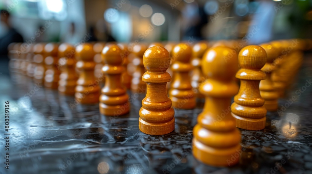 Hiring concept image, chess pieces on board with shallow depth of field, rank strategy structure subordinate teamwork Hiring concept image, chess pieces on board with shallow depth of field, rank strategy structure subordinate teamwork