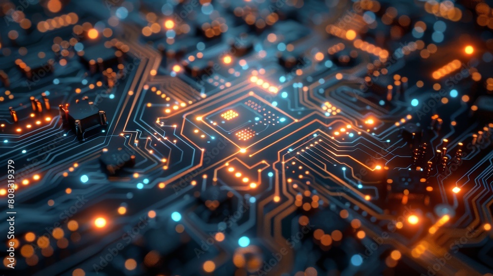 Close Up of a Computer Circuit Board Close Up of a Computer Circuit Board