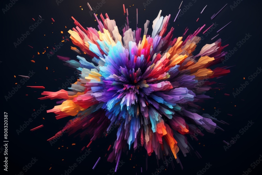 Vibrant abstract explosion of color Vibrant abstract explosion of color