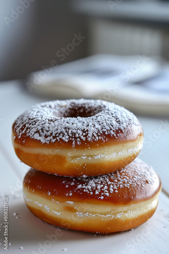 american donuts with icing sugar