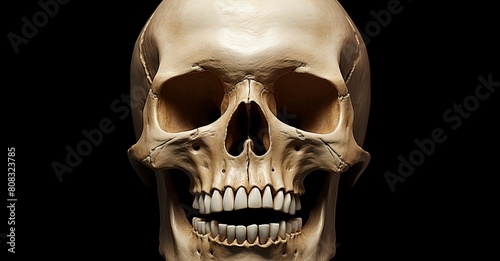 Detailed human skull anatomy photo