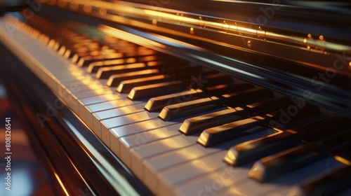 a close up of a piano keyboard and a piano keyboard and a piano keyboard and a piano and a piano. hyper realistic 