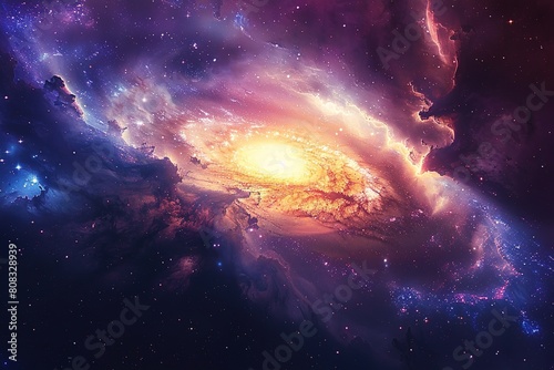 Abstract bright ulraviolet space colorful clouds background