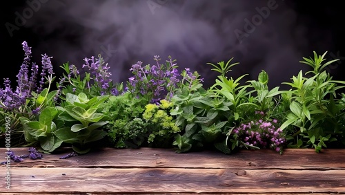 Healing Herbs Used in Spiritual Herbal Medicine Practices. Concept Healing herbs, Spiritual medicine, Herbal practices, Wellness rituals photo
