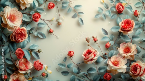 Flowers Arranged on Wall © ArtCookStudio