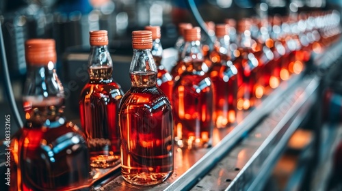 Efficient whisky bottling process in a standard factory for streamlined production