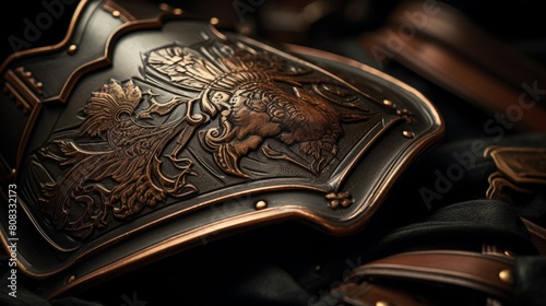 Hoplite's cuirass reflecting hero's pride.