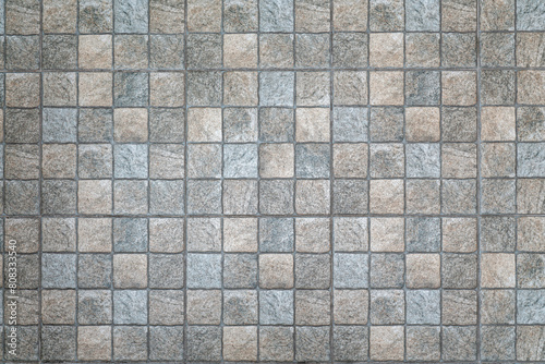 Wallpaper Mural Uniform grey and beige cobblestone pavement texture. Urban design and durable road surface concept Torontodigital.ca