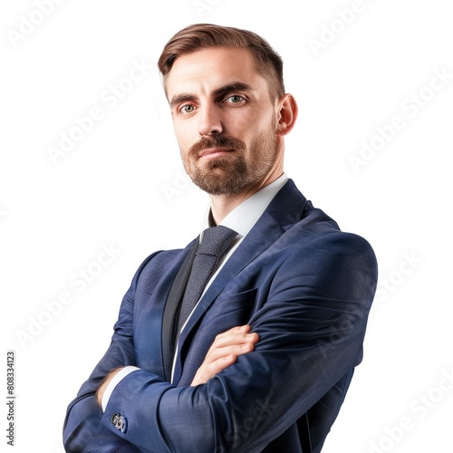 A Confident Businessman'S Portrait Is Isolated, Showcasing Professionalism And Determination, Illustrations Images