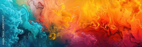 Creative Ultrawide Background in Colorful Abstract Design - Modern Graphic Style for Templates