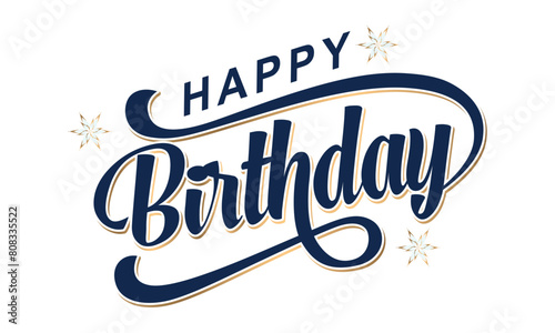 Happy Birthday typography design vector  Happy Birthday text