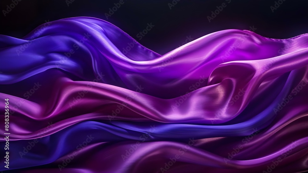 Obraz premium Opulent Dark Purple Pink Silk Satin Background With Rich Plum Color. Concept Silk Backgrounds, Opulent Decor, Dark Purple Theme, Luxury Photography, Rich Plum Tones