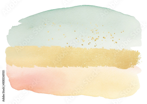 PNG Pastel and gold glitter stains painting white background confectionery.