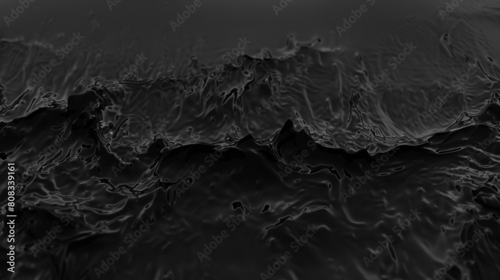 Abstract background of black liquid. 3d rendering, 3d illustration..jpeg
