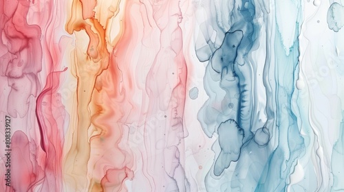 Abstract background of acrylic paint in blue, pink and orange tones. Liquid marble texture..jpeg