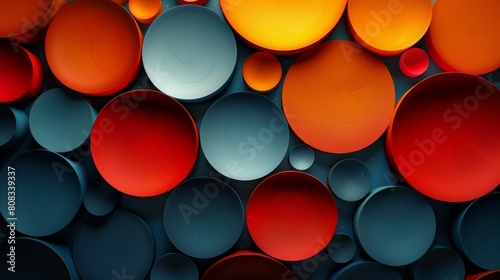 Abstract background of multicolored circles. 3d render illustration..jpeg