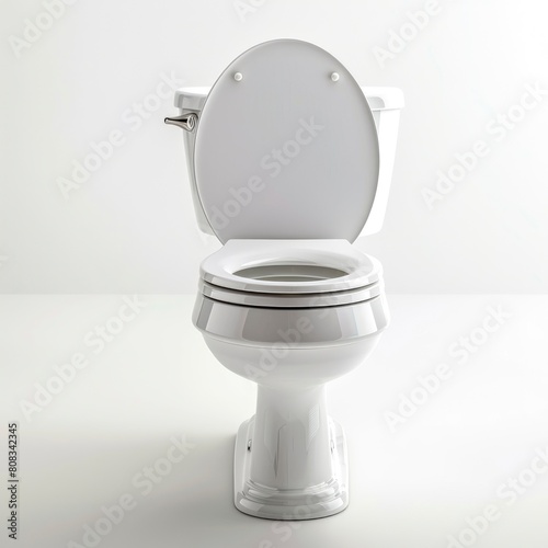 A Toilet Fixture Is Isolated Against A Pristine White Background, Illustrations Images