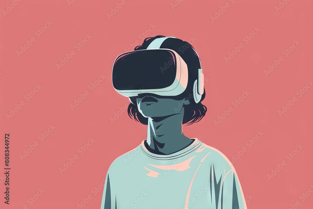 character wearing virtual reality glasses futuristic technology icon vector illustration symbol character wearing virtual reality glasses futuristic technology icon vector illustration symbol
