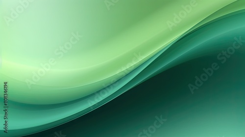 Elegant Green Abstract Background with Smooth Wave Design
