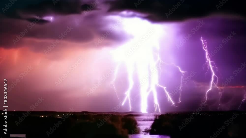 thunderstorm in the night sky thunderstorm in the night sky