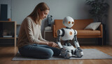 The concept of a robot nanny represents a future where robots become educators and protectors of children. Robots will actively walk and raise children, warning them from danger