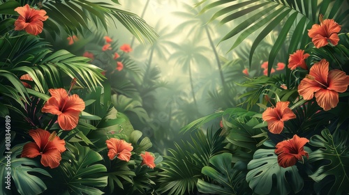 This banner template is based on the botanical summer sale.