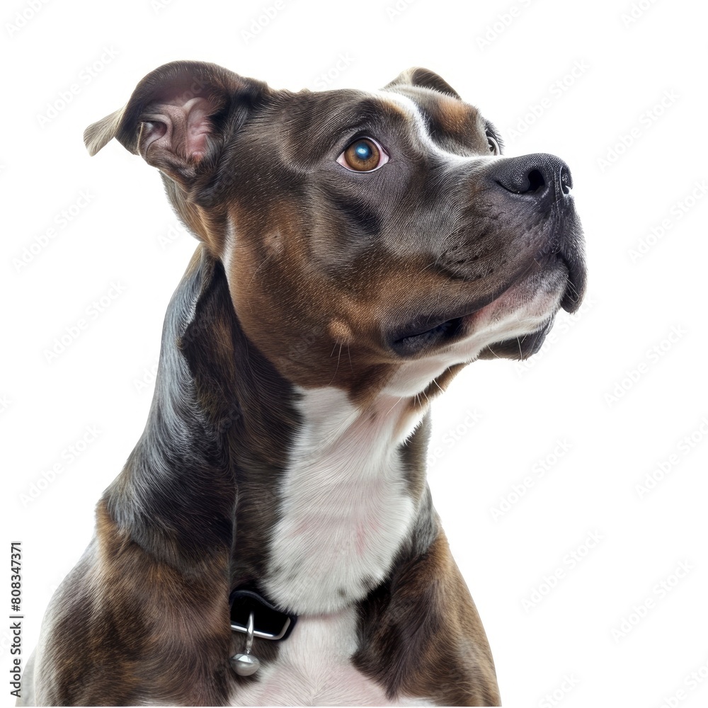 An American Staffordshire Terrier Undergoes Obedience Training, Showcasing Its Intelligence And Discipline, Illustrations Images An American Staffordshire Terrier Undergoes Obedience Training, Showcasing Its Intelligence And Discipline, Illustrations Images
