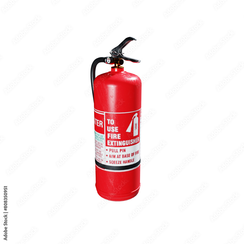 Fire extinguisher without background 3d render Fire extinguisher without background 3d render