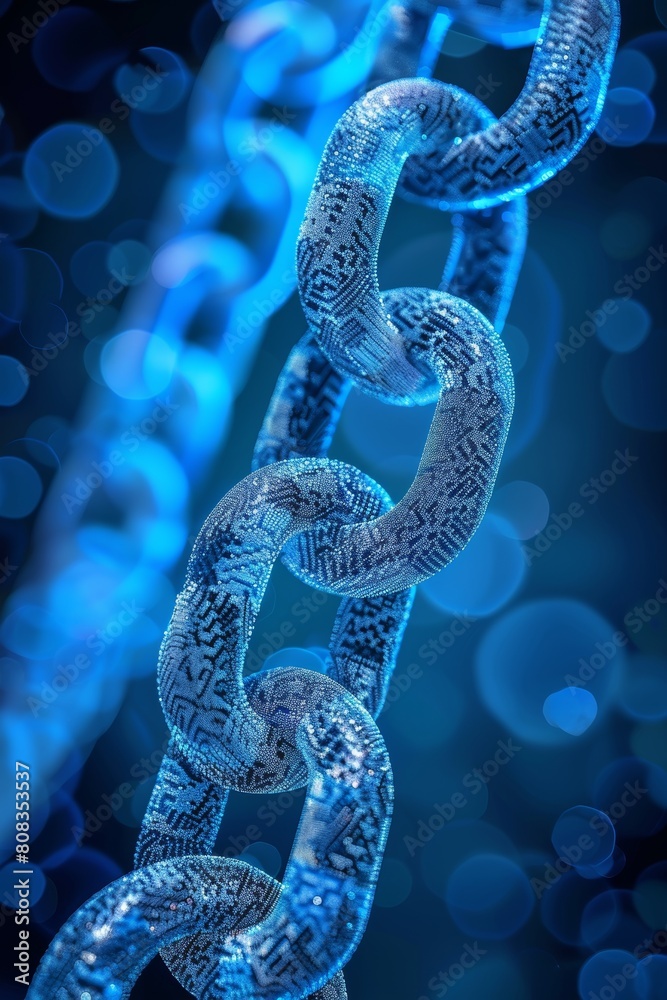 Blockchain s impact on finance, supply chain, and healthcare infographic hologram revolution Blockchain s impact on finance, supply chain, and healthcare infographic hologram revolution